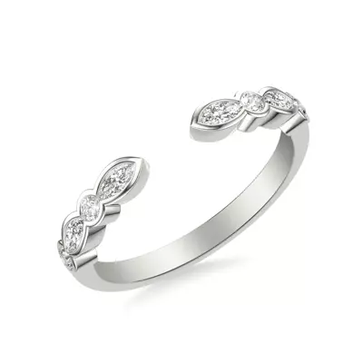 Bellamy Marquise And Round  Bezel Open Band