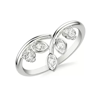 Floral Petal Curved Band