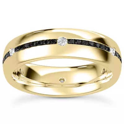 Black-White Contrast Eternity Band (6mm)