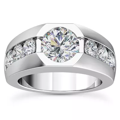 Ala Channel Set Lab Diamond Engagement Ring