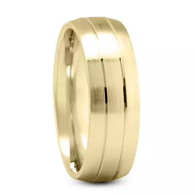 Fanny Grooved Band With Satin Finish (7mm)