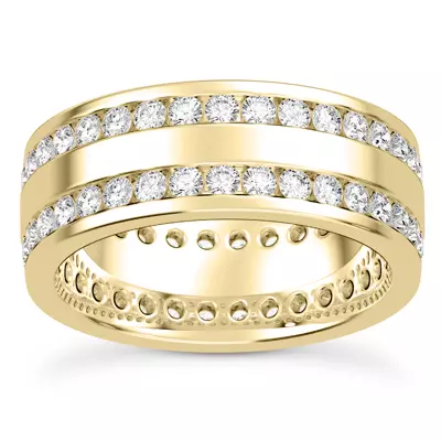 Double Row Diamond Eternity Band (7mm)