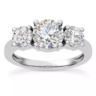 Tre Three-Stone Lab Engagement Ring (1.00ct. tw.)