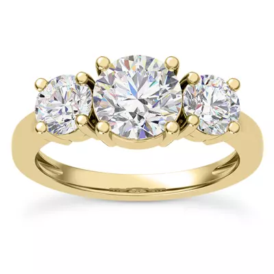 Tre Three-Stone Lab Engagement Ring (1.00ct. tw.)