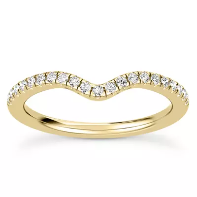 Maplewood Curved Pavé Band