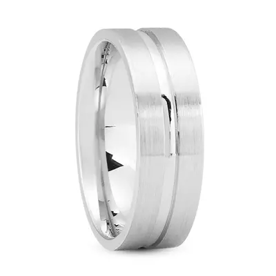 Hale Wide Groove Band With Satin Finish (7mm)