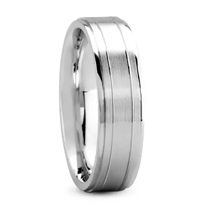 Innes  Diamond Carved band (7mm)