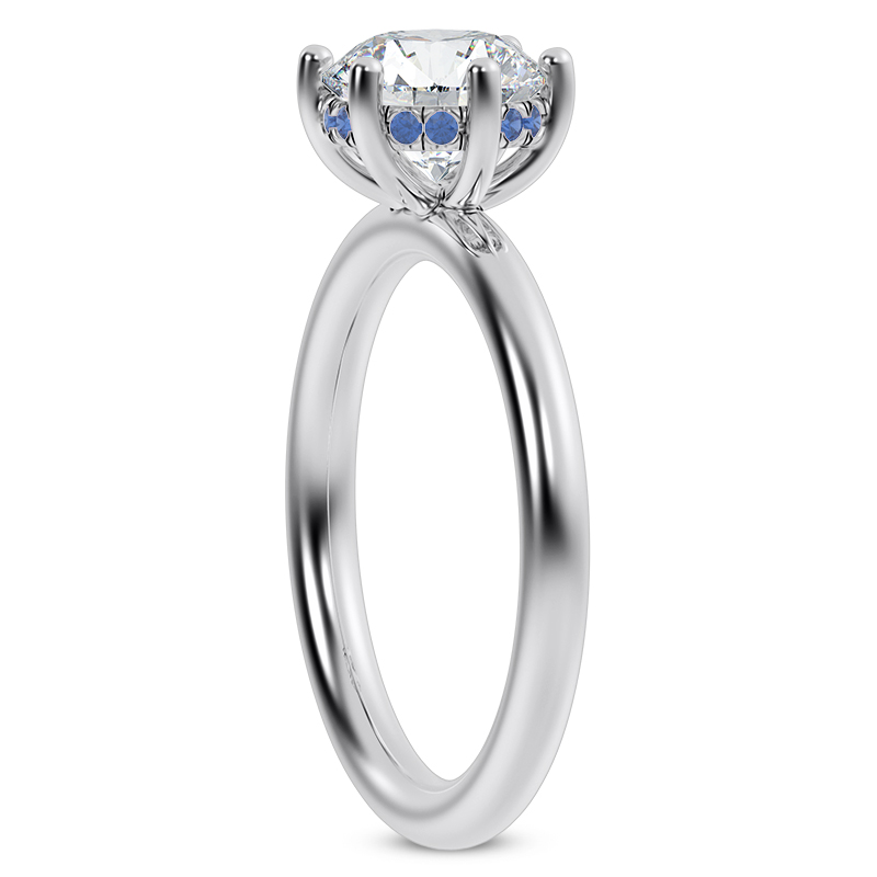 Colore Sapphire Hidden Halo Engagement Ring