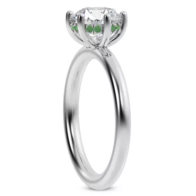 Colore Emerald Hidden Halo Engagement Ring