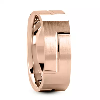 Lucca Carved Square Band(7mm)