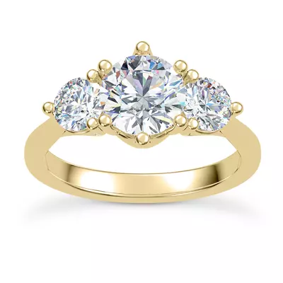 Bryn Trellis Three-Stone Engagement Ring