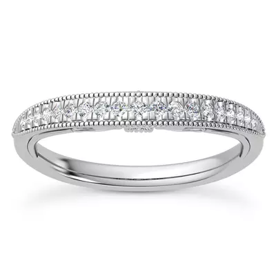 Quinley Graduated Milgrain Band