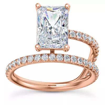 Fete Floating Diamond Engagement Ring