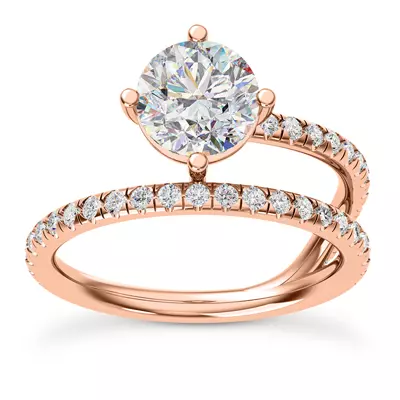 Fete Floating Diamond Engagement Ring
