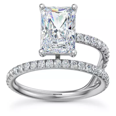 Fete Floating Diamond Engagement Ring