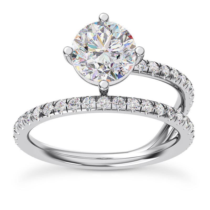 Fete Floating Diamond Engagement Ring