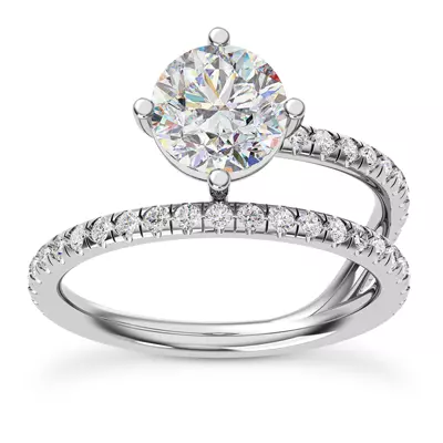 Fete Floating Diamond Engagement Ring