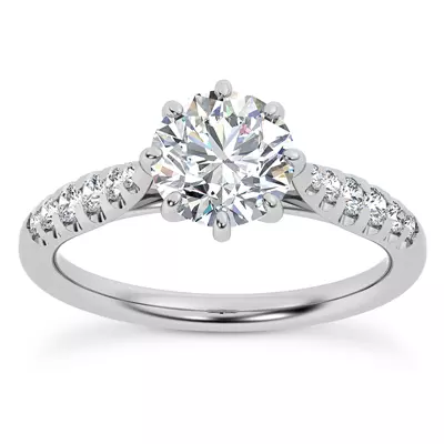 Pau 8 Prong Engagement Ring