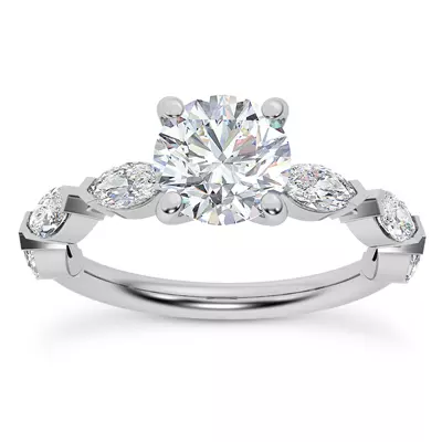 Pala Marquise Lab Engagement Ring