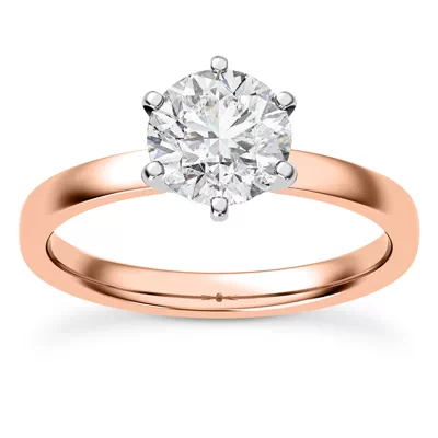 Boda Six Prong 1.5mm Comfort Fit Engagement Ring