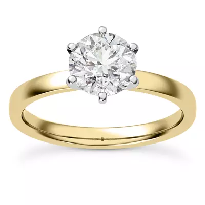 Boda Six Prong 1.5mm Comfort Fit Engagement Ring