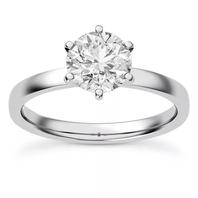Boda Six Prong 1.5mm Comfort Fit Engagement Ring