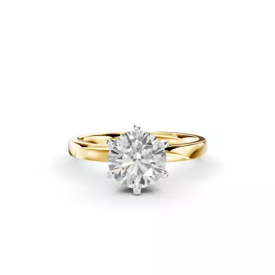 Boda Six Prong 2mm Comfort Fit Engagement Ring