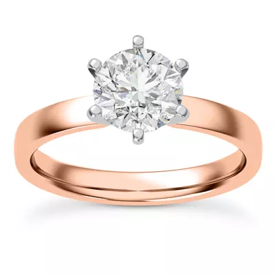 Boda Six Prong 2.5mm Comfort Fit Engagement ring