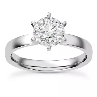Boda Six Prong 2.5mm Comfort Fit Engagement ring