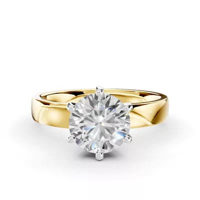 Boda Six Prong 3mm Comfort Fit Engagement Ring