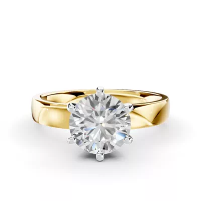 Boda Six Prong 3mm Comfort Fit Engagement Ring