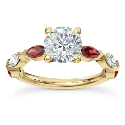Adamina Ruby And Diamond Engagement ring