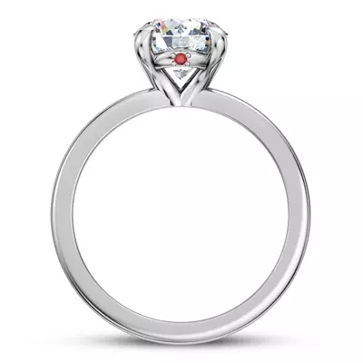 Solo Ruby Accent Solitaire Engagement Ring