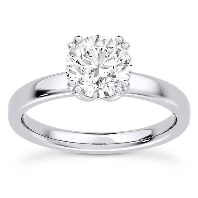 Tulip Double Split Prong Engagement Ring