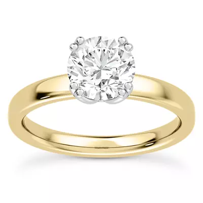 Tulip Double Split Prong Engagement Ring