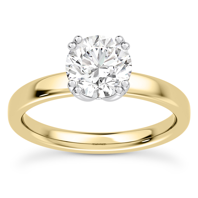 Tulip Double Split Prong Engagement Ring