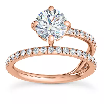 Raina Floating Hidden Halo Engagement Ring