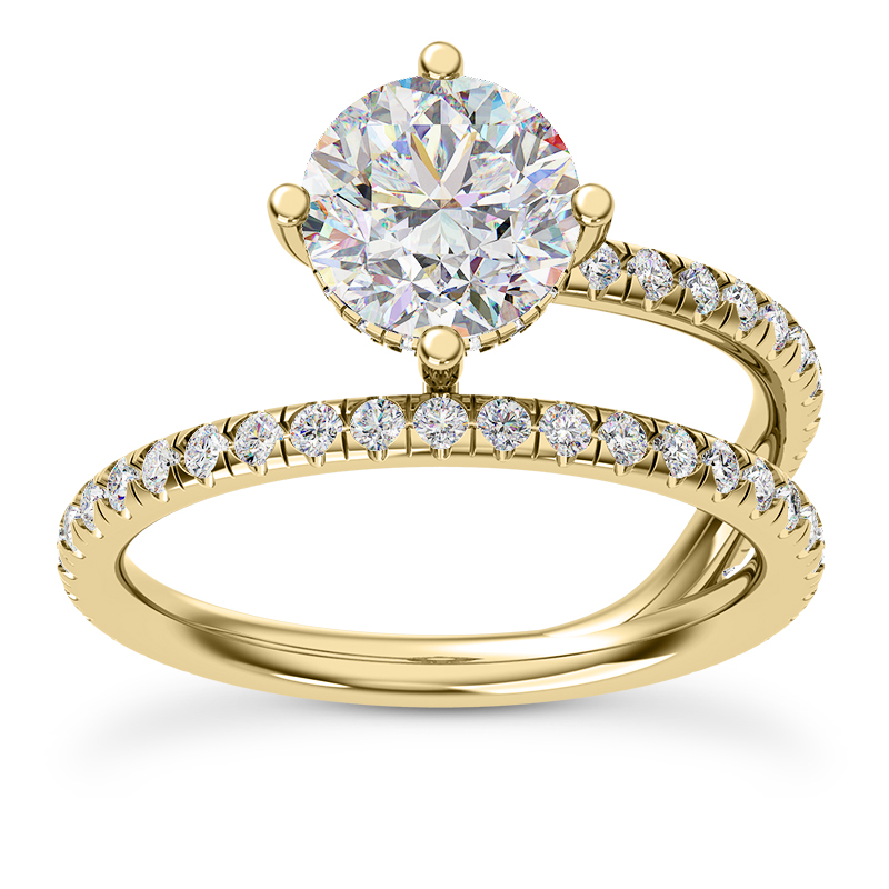 Raina Floating Hidden Halo Engagement Ring