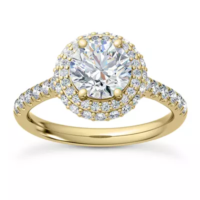 Leoni Double Halo Engagement Ring