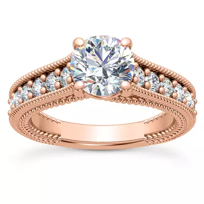 Lido Braided Diamond Engagement Ring