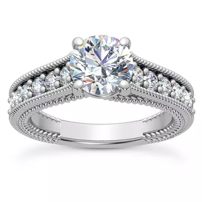 Lido Braided Diamond Engagement Ring