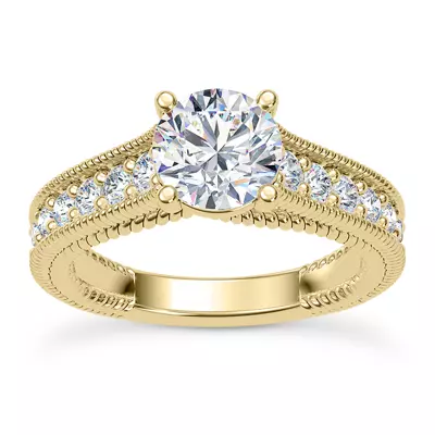 Lido Braided Diamond Engagement Ring