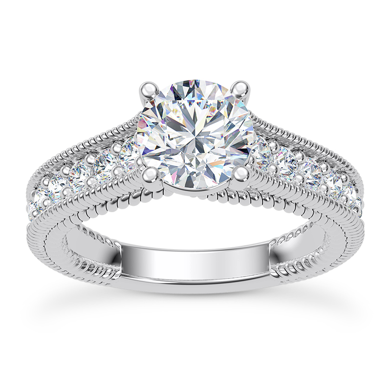 Lido Braided Diamond Engagement Ring