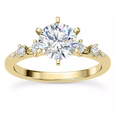 Katya Graduated Spaced Pavé Engagement Ring