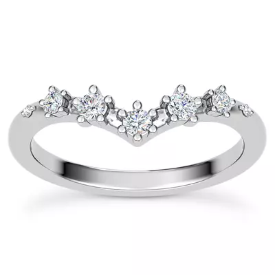 Katya Spaced Diamond Chevron Band