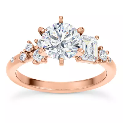 Patsy Asymmetrical Diamond Engagement Ring