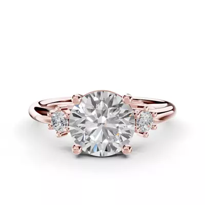 Marni Petite Three-Stone Engagement Ring