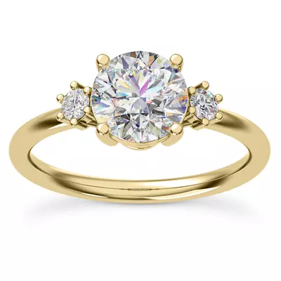 Marni Petite Three-Stone Engagement Ring