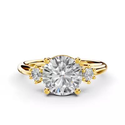 Marni Petite Three-Stone Engagement Ring