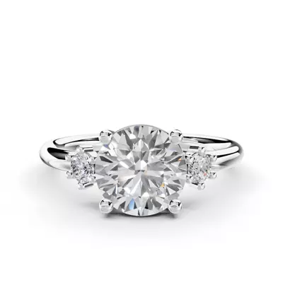 Marni Petite Three-Stone Engagement Ring